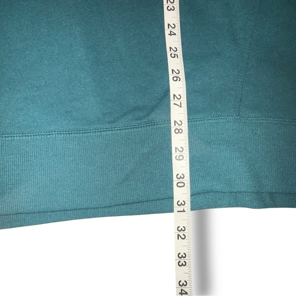 LANE BRYANT LIVI Zipper Split Neck Cowl Sweater - Teal 14/16 - Picture 10 of 13